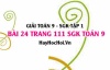 Giải bài 24 trang 111 SGK Toán 9 tập 1